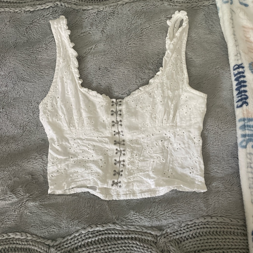 Sky To Moon S White Corset Top